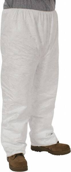 Dupont - Size 2XL, Tyvek General Purpose Work Pants - 26-1/2 Inch Waist, 29-1/2 Inch Inseam, White - USA Tool & Supply