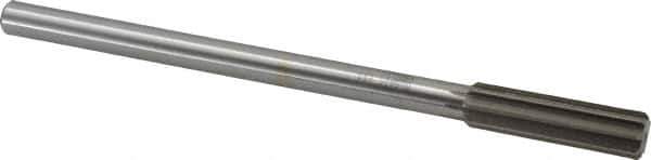 Interstate - 0.5615" High Speed Steel Chucking Reamer - Straight Flute, 0.4355" Straight Shank, 2" Flute Length, 8" OAL - USA Tool & Supply