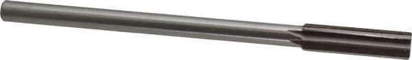 Interstate - 9/16" High Speed Steel Chucking Reamer - Straight Flute, 0.4355" Straight Shank, 2" Flute Length, 8" OAL - USA Tool & Supply