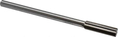 Interstate - 0.571" High Speed Steel Chucking Reamer - Straight Flute, 0.4355" Straight Shank, 2" Flute Length, 8" OAL - USA Tool & Supply
