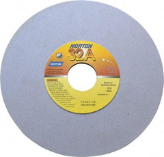 Norton - 7" Diam x 1-1/4" Hole x 1/8" Thick, K Hardness, 100 Grit Surface Grinding Wheel - Aluminum Oxide, Type 1, Fine Grade, 3,600 Max RPM, Vitrified Bond, No Recess - USA Tool & Supply
