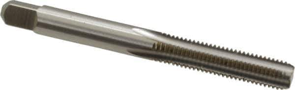 Kennametal - 1/4-28 UNF 3B 4 Flute Bright Finish High Speed Steel Straight Flute Standard Hand Tap - Bottoming, Right Hand Thread, 6" OAL, 1" Thread Length, H3 Limit, Oversize - Exact Industrial Supply
