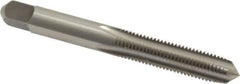 Kennametal - 5/16-24 UNF 3B 4 Flute Bright Finish High Speed Steel Straight Flute Standard Hand Tap - Plug, Right Hand Thread, 2.72" OAL, 1-1/8" Thread Length, H3 Limit, Oversize - Exact Industrial Supply