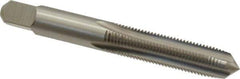Kennametal - 3/8-24 UNF 3B 4 Flute Bright Finish High Speed Steel Straight Flute Standard Hand Tap - Plug, Right Hand Thread, 2.94" OAL, 1-1/4" Thread Length, H3 Limit, Oversize - Exact Industrial Supply