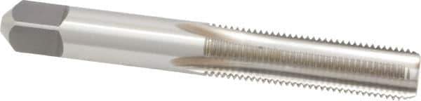 Kennametal - 3/8-24 UNF 3B 4 Flute Bright Finish High Speed Steel Straight Flute Standard Hand Tap - Bottoming, Right Hand Thread, 2-15/16" OAL, 1-1/4" Thread Length, H3 Limit, Oversize - Exact Industrial Supply