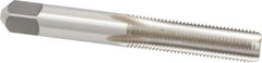 Kennametal - 3/8-24 UNF 3B 4 Flute Bright Finish High Speed Steel Straight Flute Standard Hand Tap - Bottoming, Right Hand Thread, 2-15/16" OAL, 1-1/4" Thread Length, H3 Limit, Oversize - Exact Industrial Supply