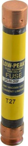 Cooper Bussmann - 300 VDC, 600 VAC, 25 Amp, Time Delay General Purpose Fuse - Bolt-on Mount, 127mm OAL, 100 at DC, 300 at AC (RMS) kA Rating, 13/16" Diam - USA Tool & Supply
