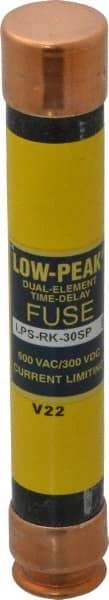 Cooper Bussmann - 300 VDC, 600 VAC, 30 Amp, Time Delay General Purpose Fuse - Fuse Holder Mount, 127mm OAL, 100 at DC, 300 at AC (RMS) kA Rating, 13/16" Diam - USA Tool & Supply
