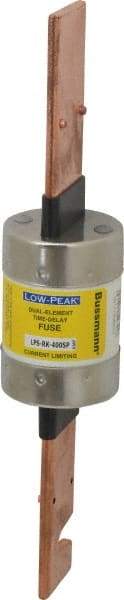 Cooper Bussmann - 300 VDC, 600 VAC, 400 Amp, Time Delay General Purpose Fuse - Bolt-on Mount, 11-5/8" OAL, 100 at DC, 300 at AC (RMS) kA Rating, 2-9/16" Diam - USA Tool & Supply