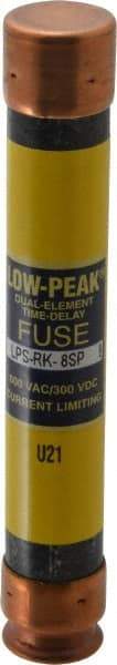 Cooper Bussmann - 300 VDC, 600 VAC, 8 Amp, Time Delay General Purpose Fuse - Fuse Holder Mount, 127mm OAL, 100 at DC, 300 at AC (RMS) kA Rating, 13/16" Diam - USA Tool & Supply