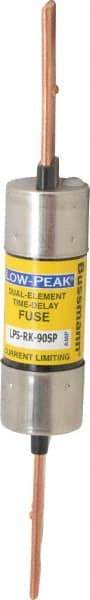 Cooper Bussmann - 300 VDC, 600 VAC, 90 Amp, Time Delay General Purpose Fuse - Bolt-on Mount, 7-7/8" OAL, 100 at DC, 300 at AC (RMS) kA Rating, 1-5/16" Diam - USA Tool & Supply