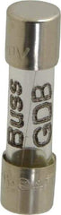 Cooper Bussmann - 250 VAC, 32 VDC, 1.6 Amp, Fast-Acting Miniature Glass Fuse - 20mm OAL, 5mm Diam - USA Tool & Supply