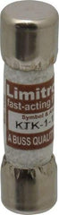 Cooper Bussmann - 600 VAC, 1.5 Amp, Fast-Acting General Purpose Fuse - Fuse Holder Mount, 1-1/2" OAL, 100 at AC kA Rating, 13/32" Diam - USA Tool & Supply