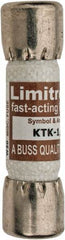 Cooper Bussmann - 600 VAC, 0.13 Amp, Fast-Acting General Purpose Fuse - Fuse Holder Mount, 1-1/2" OAL, 100 at AC kA Rating, 13/32" Diam - USA Tool & Supply