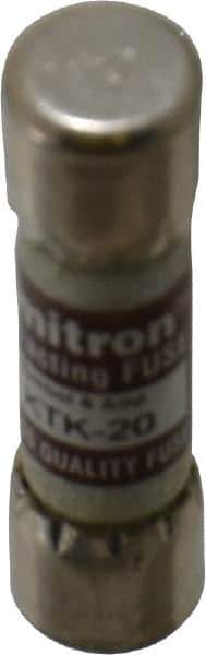Cooper Bussmann - 600 VAC, 20 Amp, Fast-Acting General Purpose Fuse - Fuse Holder Mount, 1-1/2" OAL, 100 at AC kA Rating, 13/32" Diam - USA Tool & Supply