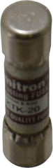 Cooper Bussmann - 600 VAC, 20 Amp, Fast-Acting General Purpose Fuse - Fuse Holder Mount, 1-1/2" OAL, 100 at AC kA Rating, 13/32" Diam - USA Tool & Supply
