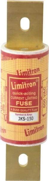Cooper Bussmann - 600 VAC, 150 Amp, Fast-Acting General Purpose Fuse - Bolt-on Mount, 5-3/4" OAL, 200 (RMS) kA Rating, 1-5/8" Diam - USA Tool & Supply
