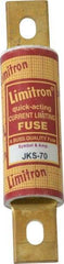 Cooper Bussmann - 600 VAC, 70 Amp, Fast-Acting General Purpose Fuse - Bolt-on Mount, 4-5/8" OAL, 200 (RMS) kA Rating, 1-1/8" Diam - USA Tool & Supply