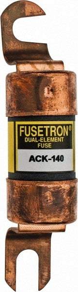 Cooper Bussmann - 140 Amp Time Delay Fast-Acting Forklift & Truck Fuse - 72VAC, 72VDC, 4.72" Long x 1" Wide, Littelfuse CCK140, Bussman ACK-140, Ferraz Shawmut ACK140 - USA Tool & Supply