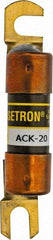 Cooper Bussmann - 20 Amp Time Delay Fast-Acting Forklift & Truck Fuse - 125VAC, 125VDC, 3.07" Long x 0.5" Wide, Littelfuse CCK020, Bussman ACK-20, Ferraz Shawmut ACK120 - USA Tool & Supply