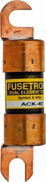 Cooper Bussmann - 40 Amp Time Delay Fast-Acting Forklift & Truck Fuse - 125VAC, 125VDC, 3.74" Long x 0.75" Wide, Littelfuse CCK040, Bussman ACK-40, Ferraz Shawmut ACK40 - USA Tool & Supply