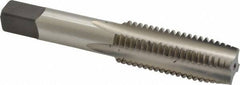 Kennametal - 3/4-10 UNC 4 Flute Bright Finish High Speed Steel Straight Flute Standard Hand Tap - Plug, Right Hand Thread, 4-1/4" OAL, 2" Thread Length, H3 Limit, Oversize - USA Tool & Supply