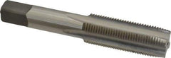 Kennametal - 3/4-16 UNF 3B 4 Flute Bright Finish High Speed Steel Straight Flute Standard Hand Tap - Plug, Right Hand Thread, 4-1/4" OAL, 2" Thread Length, H3 Limit, Oversize - Exact Industrial Supply