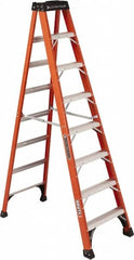Louisville - 5 Steps, 10' High, Type IAA Rating, Fiberglass Step Ladder - USA Tool & Supply