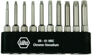 10 Piece - T6; T7; T8; T9; T10; T15; T20; T25; T27; T30 - Torx Powser Bit Belt Pack Set with Holder - USA Tool & Supply