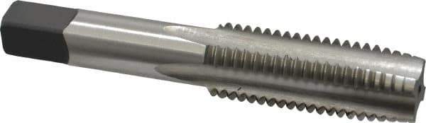 Kennametal - 3/4-10 UNC 2B/3B 4 Flute Bright Finish High Speed Steel Straight Flute Standard Hand Tap - Plug, Right Hand Thread, 4-1/4" OAL, 2" Thread Length, H5 Limit, Oversize - Exact Industrial Supply