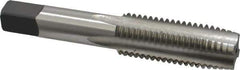 Kennametal - 3/4-10 UNC 2B/3B 4 Flute Bright Finish High Speed Steel Straight Flute Standard Hand Tap - Plug, Right Hand Thread, 4-1/4" OAL, 2" Thread Length, H5 Limit, Oversize - Exact Industrial Supply
