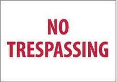 NMC - "Employees Only", 7" Long x 10" Wide, Rigid Plastic Safety Sign - Rectangle, 0.05" Thick, Use for Security & Admittance - USA Tool & Supply