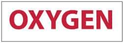 NMC - "Oxygen", 4" Long x 12" Wide, Rigid Plastic Safety Sign - Rectangle, 0.05" Thick, Use for Hazardous Materials - USA Tool & Supply