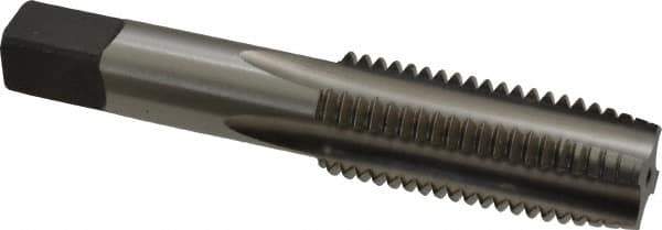 Kennametal - 7/8-9 UNC 3B 4 Flute Bright Finish High Speed Steel Straight Flute Standard Hand Tap - Plug, Right Hand Thread, 4.69" OAL, 2.219" Thread Length, H4 Limit, Oversize - Exact Industrial Supply
