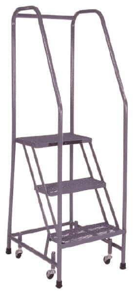 Cotterman - 60" 3 Step Ladder - 350 Lb Capacity, 30" Platform Height, 20" Base Width x 26" Depth, Grip Strut - USA Tool & Supply
