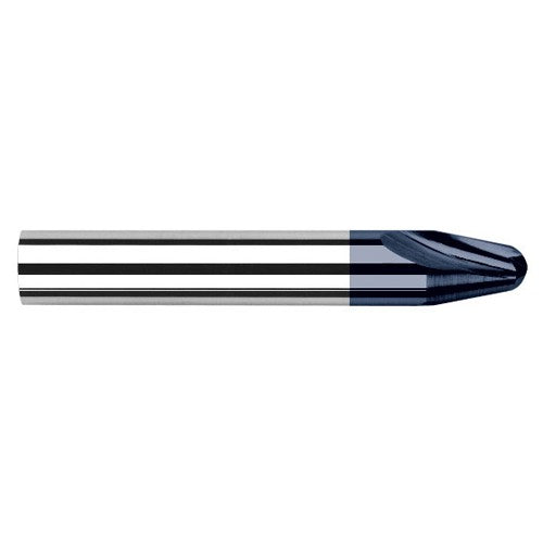 Runner Cutters - 0.0150″ (1/64) Radius × 0.1900″ Length of Cut × 15° per side Carbide Runner Cutter, 2 Flutes, AlTiN Coated