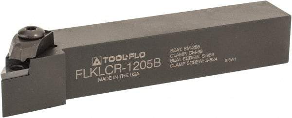Tool-Flo - FLP..., FLKL External Right Hand Indexable Profiling Toolholder - 3/4" Shank Height x 3/4" Shank Width, 4-1/2" Long - USA Tool & Supply