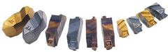 Tool-Flo - 3110FLG Grade GP50, 2.79mm Cutting Width Carbide Grooving Insert - 4.57mm Max Depth of Cut, Right Hand, 0.005 to 0.01" Corner Radius, TiN Finish - USA Tool & Supply