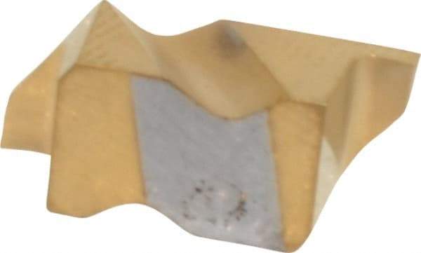 Tool-Flo - 2031FLG Grade GP50, 1/32" Cutting Width Carbide Grooving Insert - 1.27mm Max Depth of Cut, Right Hand, 0.002 to 0.005" Corner Radius, TiN Finish - USA Tool & Supply