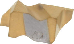 Tool-Flo - 2031FLG Grade GP50, 1/32" Cutting Width Carbide Grooving Insert - 1.27mm Max Depth of Cut, Right Hand, 0.002 to 0.005" Corner Radius, TiN Finish - USA Tool & Supply