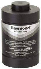 Associated Spring Raymond - M6x1 Mt Hole, 0.71" Rod Diam, 1-1/2" Diam, 10mm Max Stroke, Nitrogen Gas Spring Cylinder - 3.03" OAL, 3,595 Lb Full Stroke Spring Force, 2,175 psi Initial Charge - USA Tool & Supply