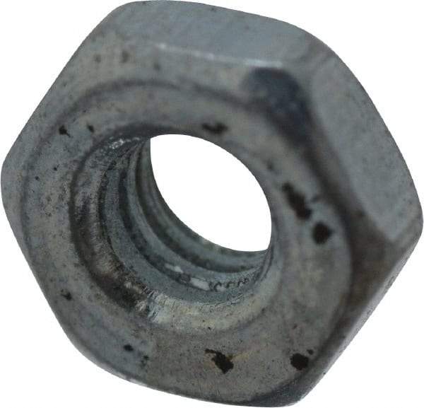 Value Collection - M2.5x0.45 Steel Right Hand Hex Nut - 4mm Across Flats, 1.6mm High, Zinc-Plated Finish - USA Tool & Supply