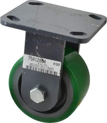 Hamilton - 4" Diam x 2" Wide x 5-5/8" OAH Top Plate Mount Rigid Caster - Polyurethane, 750 Lb Capacity, Precision Sealed Bearing, 4 x 4-1/2" Plate - USA Tool & Supply