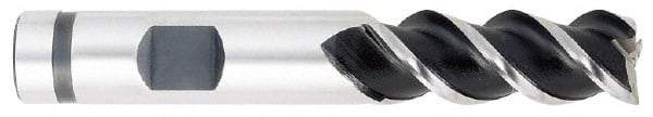 OSG - 1", 2" LOC, 1" Shank Diam, 4-1/2" OAL, 4 Flute, Powdered Metal Square End Mill - Single End, Uncoated, Spiral Flute, 50° Helix, Centercutting, Right Hand Cut, Right Hand Flute, Series 660 - USA Tool & Supply