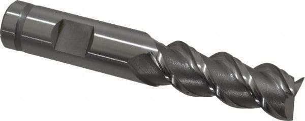 OSG - 5/8", 1-5/8" LOC, 5/8" Shank Diam, 3-3/4" OAL, 3 Flute, Powdered Metal Square End Mill - Single End, Uncoated, Spiral Flute, 50° Helix, Centercutting, Right Hand Cut, Right Hand Flute, Series 660 - USA Tool & Supply