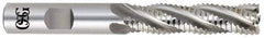 OSG - 5/8" Diam, Coarse Pitch, 2" LOC, 4 Flute Cobalt Corner Chamfer Roughing End Mill - Uncoated, 4-1/8" OAL, 5/8" Shank Diam, Single End, Centercutting, 30° Helix - USA Tool & Supply