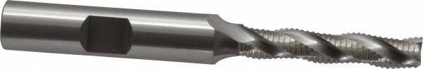 OSG - 1/4" Diam, Fine Pitch, 1-1/4" LOC, 3 Flute Cobalt Roughing Square End Mill - Uncoated, 3-1/16" OAL, 3/8" Shank Diam, Single End, 30° Helix - USA Tool & Supply