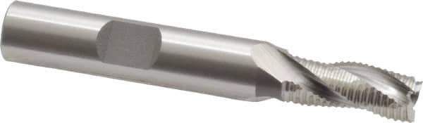 OSG - 5/16" Diam, Fine Pitch, 3/4" LOC, 3 Flute Cobalt Roughing Square End Mill - Uncoated, 2-1/2" OAL, 3/8" Shank Diam, Single End, 30° Helix - USA Tool & Supply