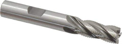 OSG - 3/8" Diam, Fine Pitch, 7/8" LOC, 4 Flute Cobalt Roughing Square End Mill - Uncoated, 2-5/8" OAL, 3/8" Shank Diam, Single End, 30° Helix - USA Tool & Supply