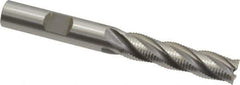 OSG - 3/8" Diam, Fine Pitch, 1-1/2" LOC, 4 Flute Cobalt Roughing Square End Mill - Uncoated, 3-1/4" OAL, 3/8" Shank Diam, Single End, 30° Helix - USA Tool & Supply